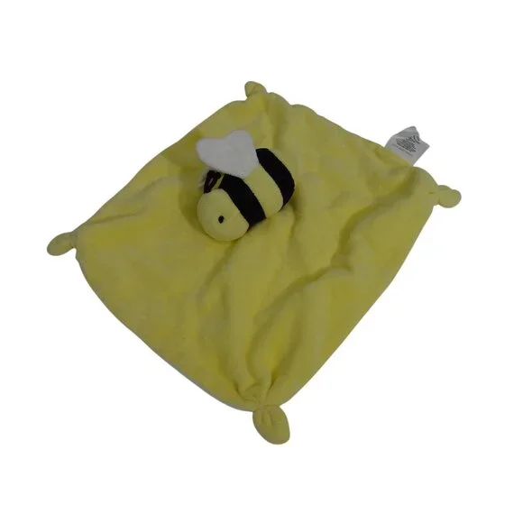 Burts Bees Baby Bee Plush Lovey Yellow Organic Cotton Infant Security Blanket - Picture 2 of 9